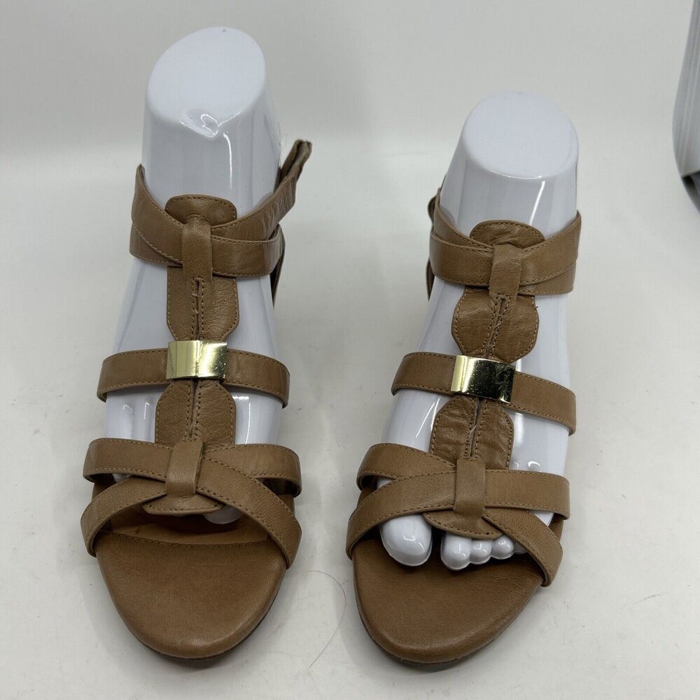 SOFFT Morandy ll Gladiator Sandals Size 5 Brown Leather Zip Back Flat Open Toe